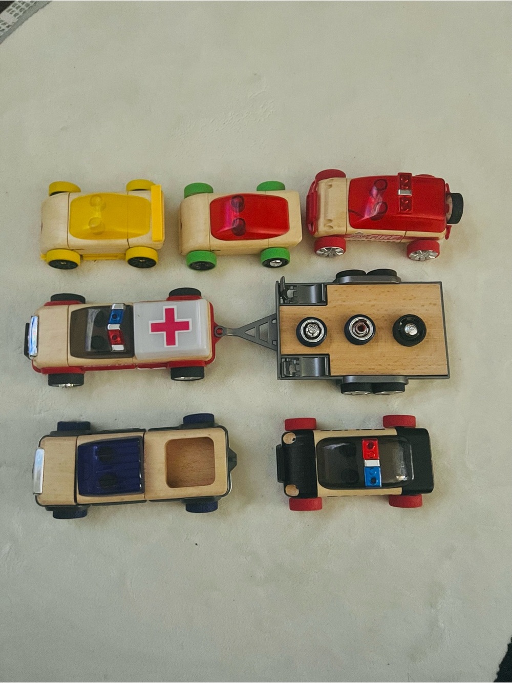 Lot: Calello + AUTOMOBLOX  Wooden Modular Toy Cars (Pre-owned)#A27